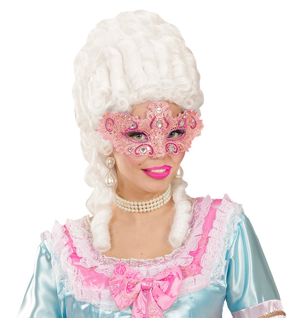 Widmann SRL Antiek roze Venetiaanse oogmaskertjes