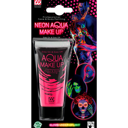 Widmann SRL Aqua schmink neon roze