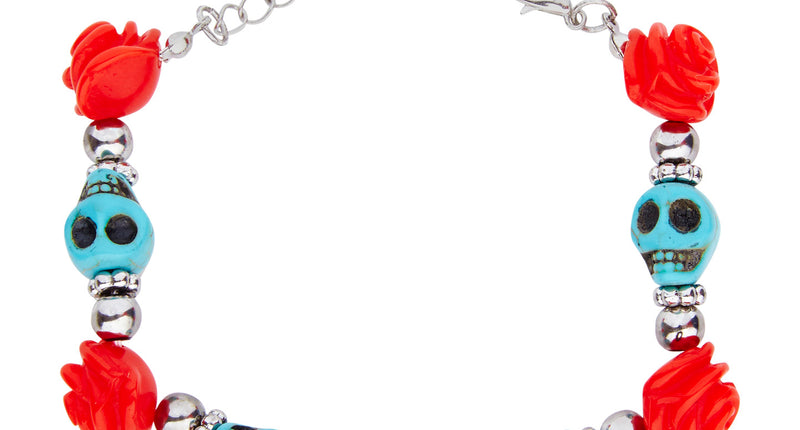 Widmann SRL Armband met schedels en rozen