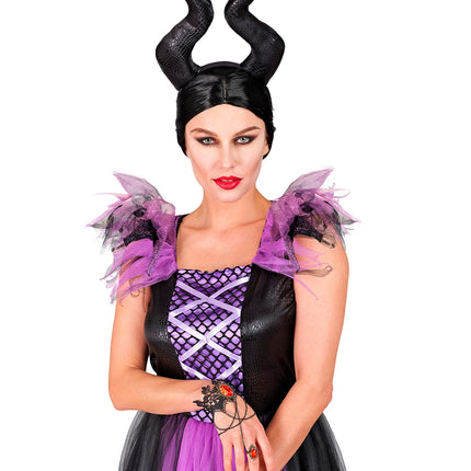 Widmann SRL Armband van kant met zwarte ring