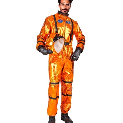 Widmann SRL Astronaut oranje heren kostuum Evi