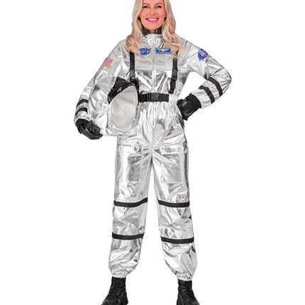 Widmann SRL Astronauten kostuum zilver Jesse dames