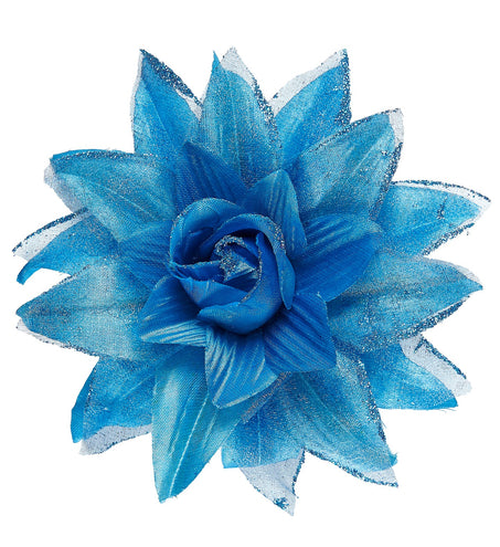 Widmann SRL Azuren bloemen haarclip met glitters
