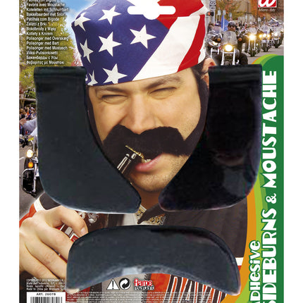 Widmann SRL Bakkebaard Met Snor