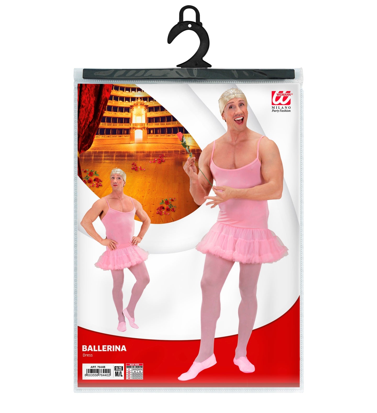 Ballerina pak heren roze Perfect voor carnaval!