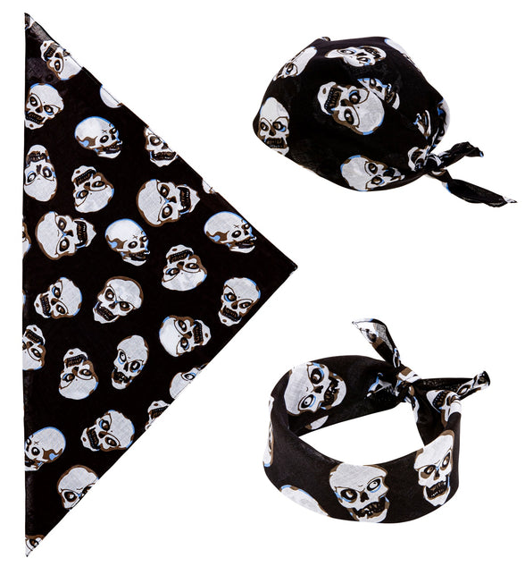 Widmann SRL Bandana piraat schedel zakdoek