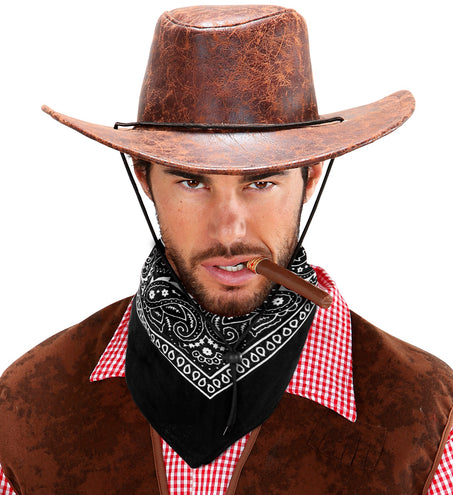 Widmann SRL Bandana zwart 55x55 cm met paisley print