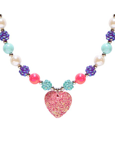 Widmann SRL Bedelketting met roze hartje