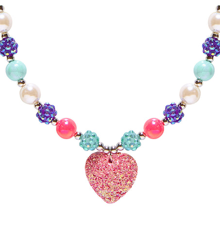 Widmann SRL Bedelketting met roze hartje