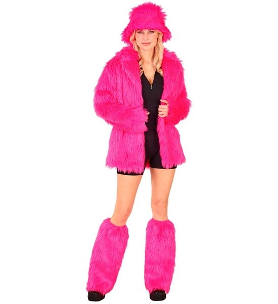 Widmann SRL Beenwarmers pluche neon roze Julia