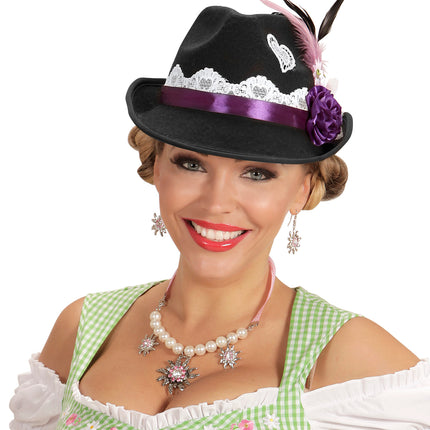 Widmann SRL Beierse Fedora hoed  met decoratie