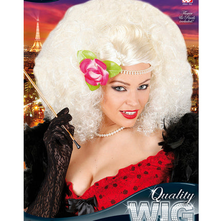Widmann SRL Belle epoque pruik Jill met bloem blond