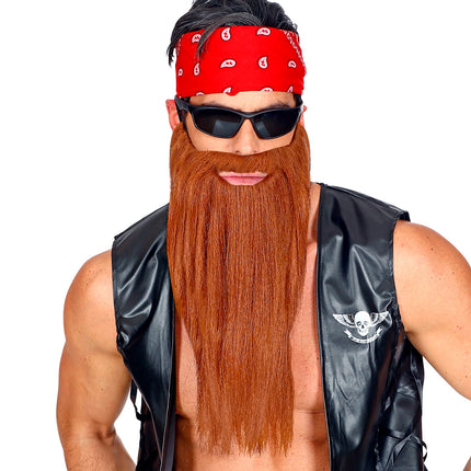 Widmann SRL Biker baard met snor bruin