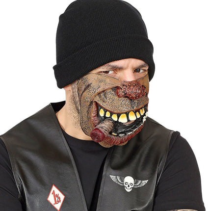 Widmann SRL Biker masker met sigaar