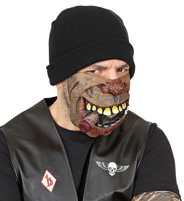 Widmann SRL Biker masker met sigaar