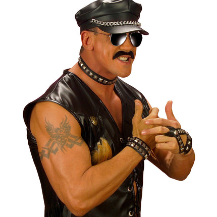 Widmann SRL Biker / rocker punk choker met spijkers