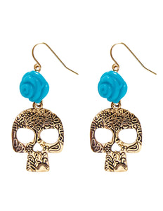 Widmann SRL Blauw met gouden oorbellen