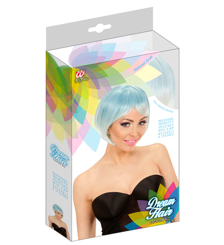 Widmann SRL Blauw turquoise boblijn pruik