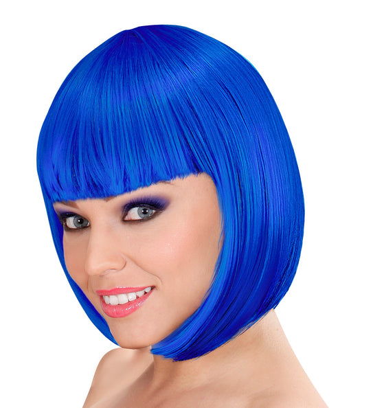 Widmann SRL Blauwe boblijn pruik Lou Lou