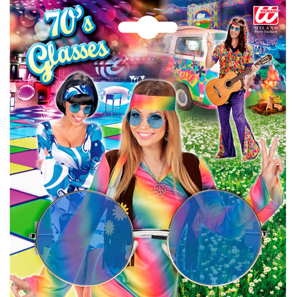 Widmann SRL Blauwe bril jaren 70