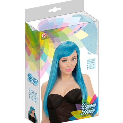 Widmann SRL Blauwe fashion pruiken