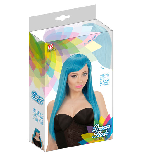 Widmann SRL Blauwe fashion pruiken