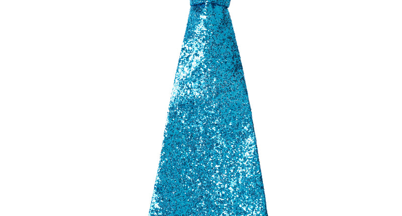 Widmann SRL Blauwe glitter stropdas