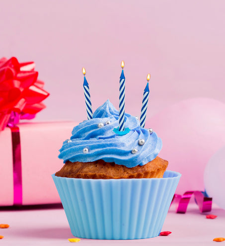 Widmann SRL Blauwe kaarsjes happy birthday