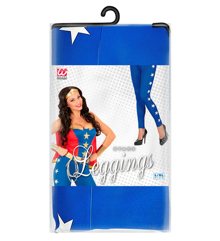 Widmann SRL Blauwe legging witte ster