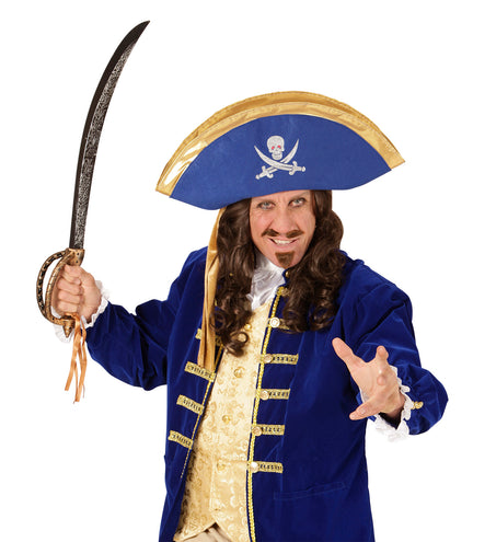 Widmann SRL Blauwe piraten tricorn hoed