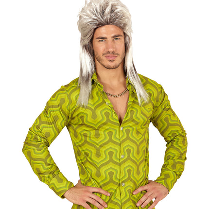 Widmann SRL Blond met grijze rocker pruiken voor mannen