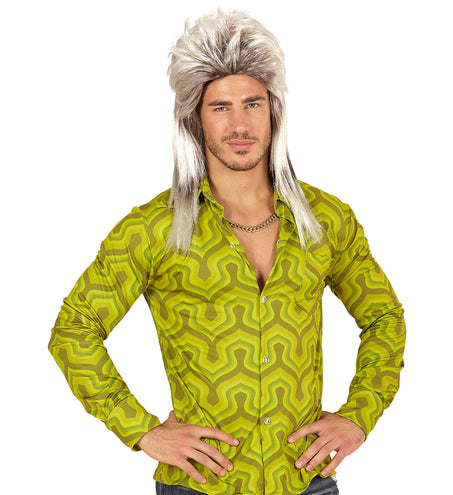 Widmann SRL Blond met grijze rocker pruiken voor mannen