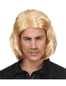 Widmann SRL Blonde macho pruik met snor