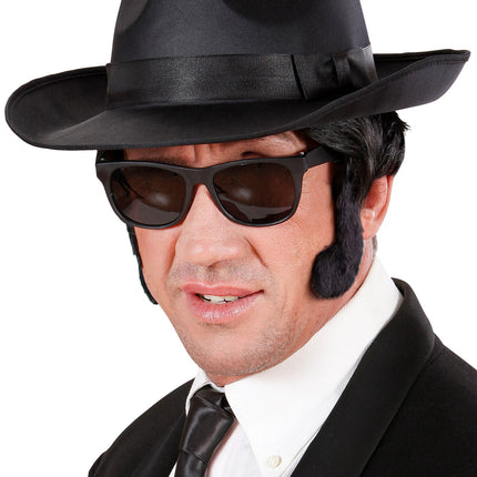 Widmann SRL Blues brother bakkebaarden zwart