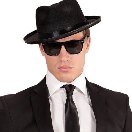 Widmann SRL Blues brother bril zwart karakter