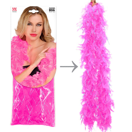 Widmann SRL Boa Esther roze  zilver 180cm