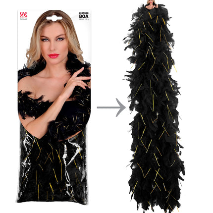 Widmann SRL Boa Joyce zwart goud 180cm