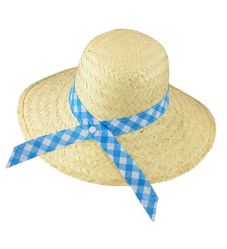 Widmann SRL Boerinnen hoed stro blauw