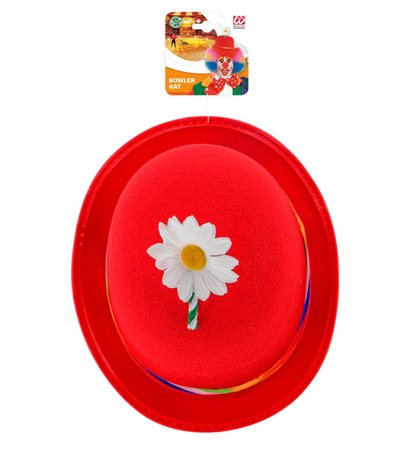 Widmann SRL Bolhoed met bloem rood