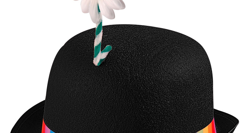 Widmann SRL Bolhoed met bloem zwart