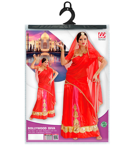 Widmann SRL Bollywood pak rood Indische vrouw