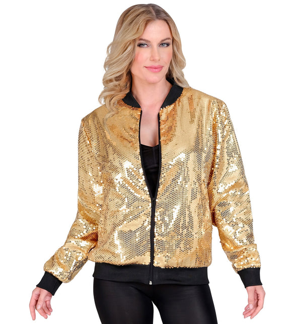 Widmann SRL Bomberjack goud pailletten