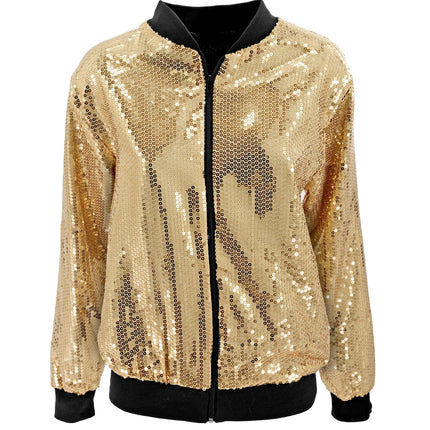 Widmann SRL Bomberjack goud pailletten