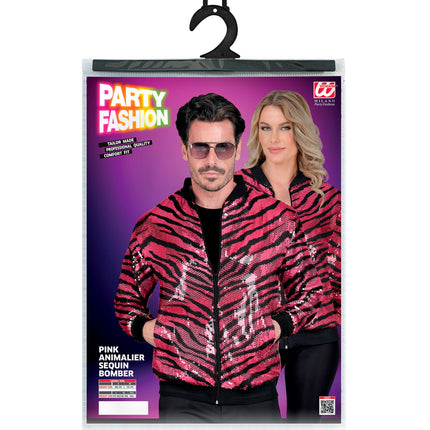 Widmann SRL Bomberjack roze gestreept