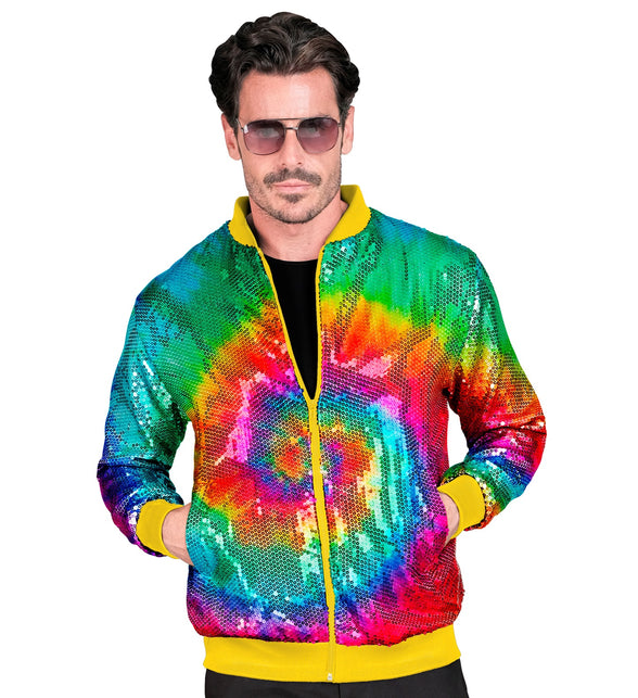 Widmann SRL Bomberjas pailletten Hippie tie dye