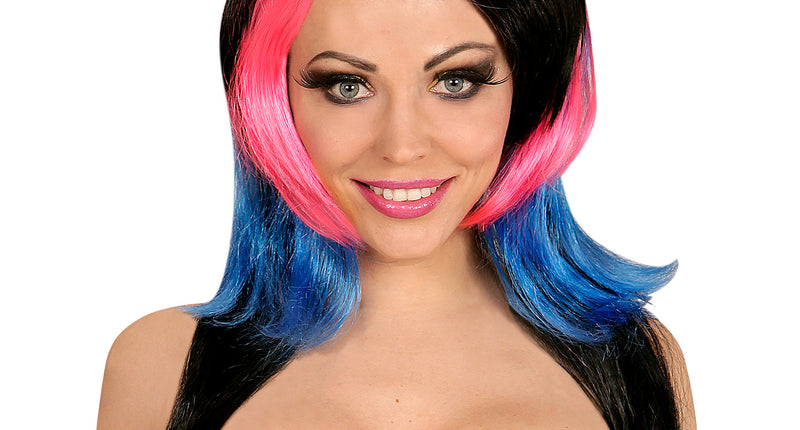 Widmann SRL Bonte Manga pruik met strik