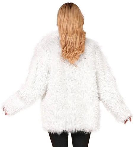 Widmann SRL Bontjas pluche wit kostuum Bente