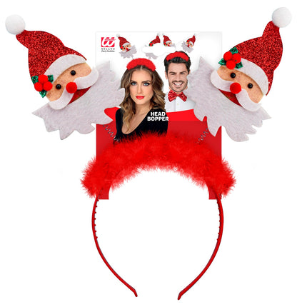 Widmann SRL Bopper Kerstman met boa en klatergoud