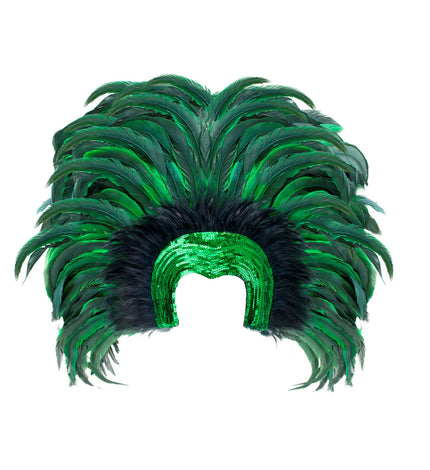 Widmann SRL Braziliaanse veren hoofdbedekking groen