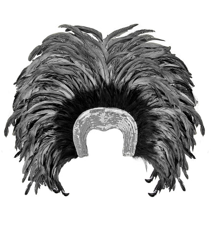 Widmann SRL Braziliaanse veren hoofdbedekking zilver